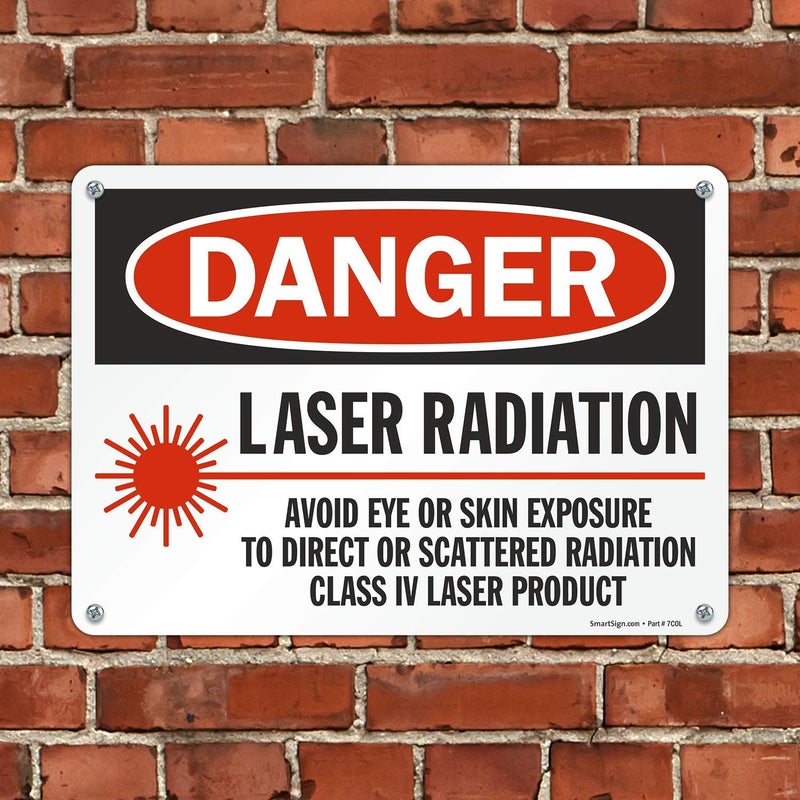 SmartSign "Danger - Laser Radiation, Avoid Exposure" Sign | 10" x 14" Plastic - Image 4